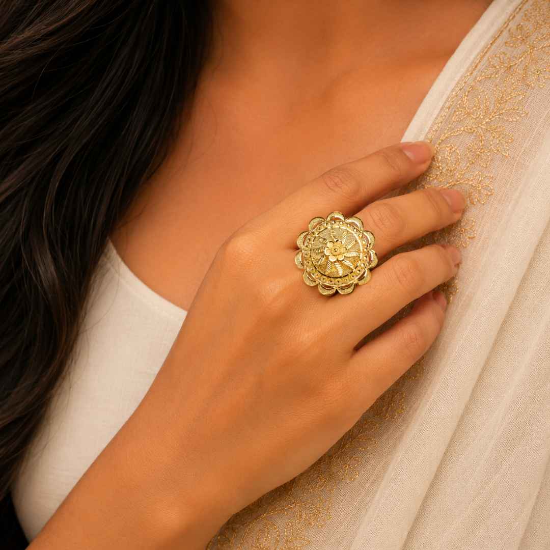 Golden Blossom Ring