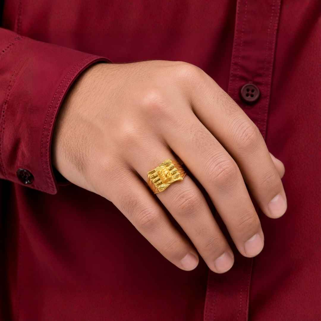 Engraved Gold Ring