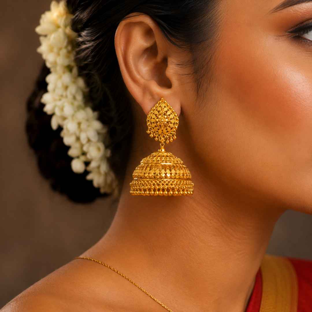 Emerald Gold Jhumka