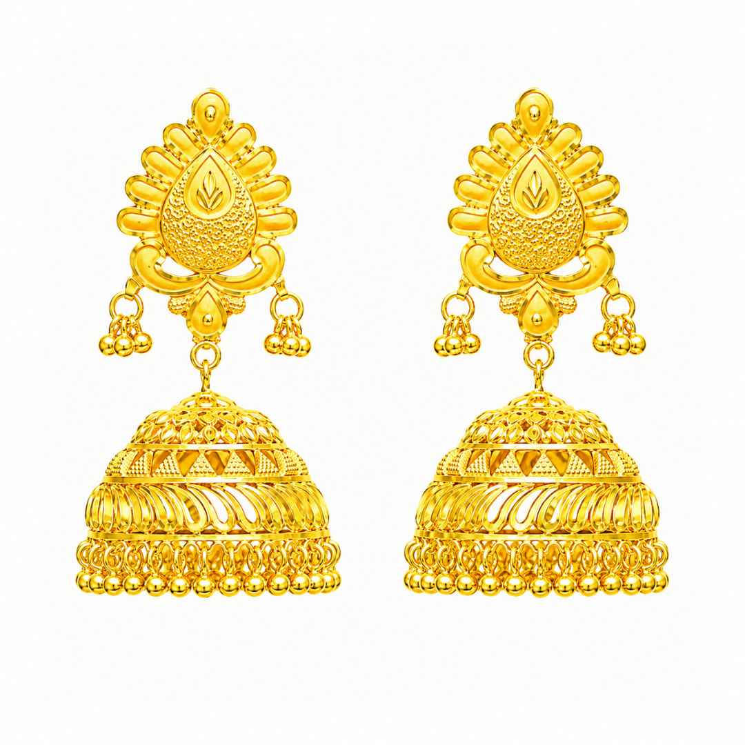 Sapphire Gold Jhumka