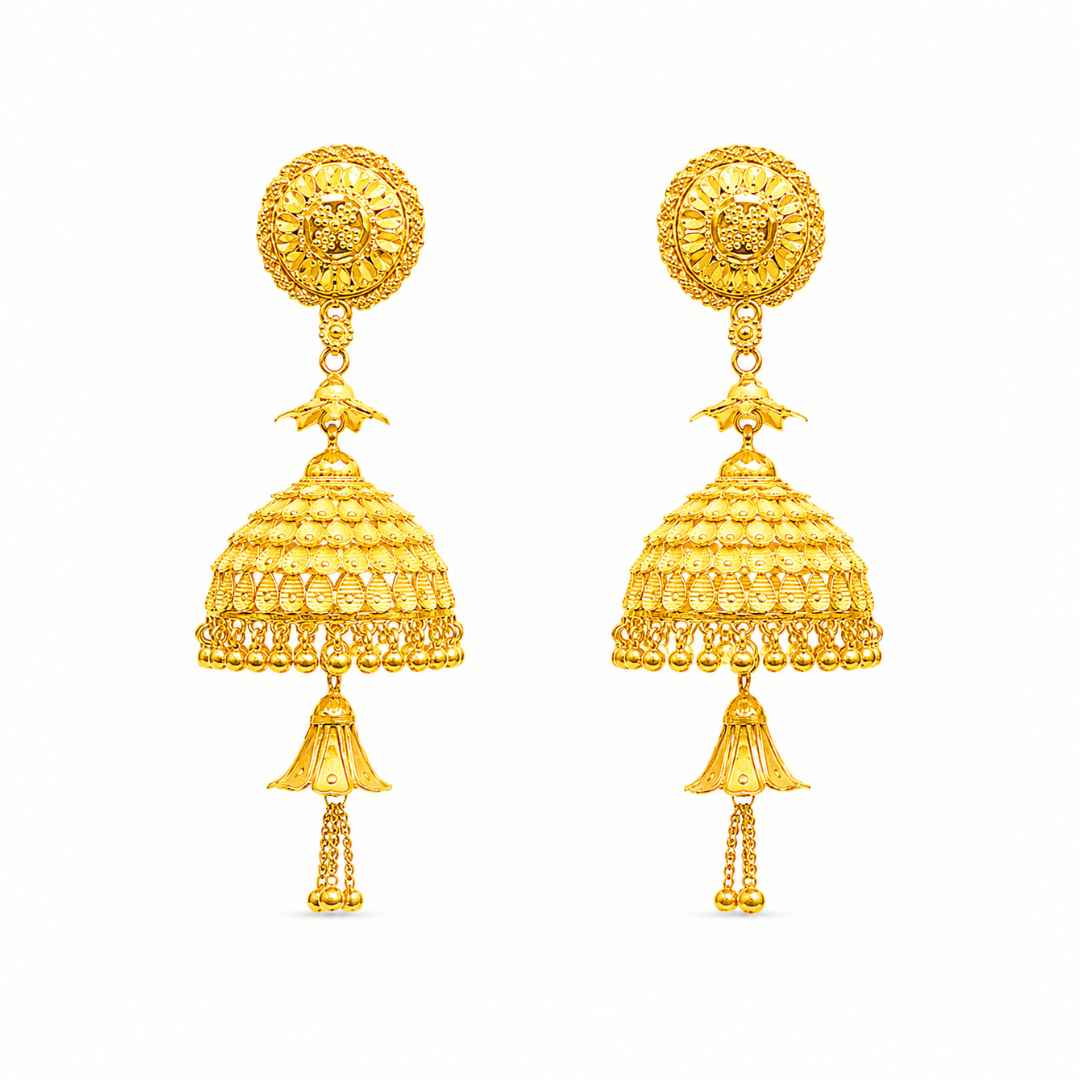 Zircon Gold Jhumka