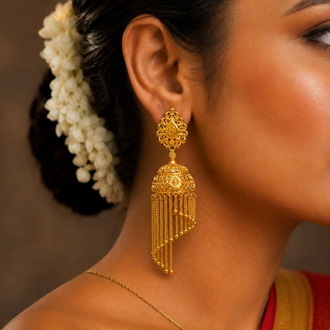 Topaz Gold Jhumka