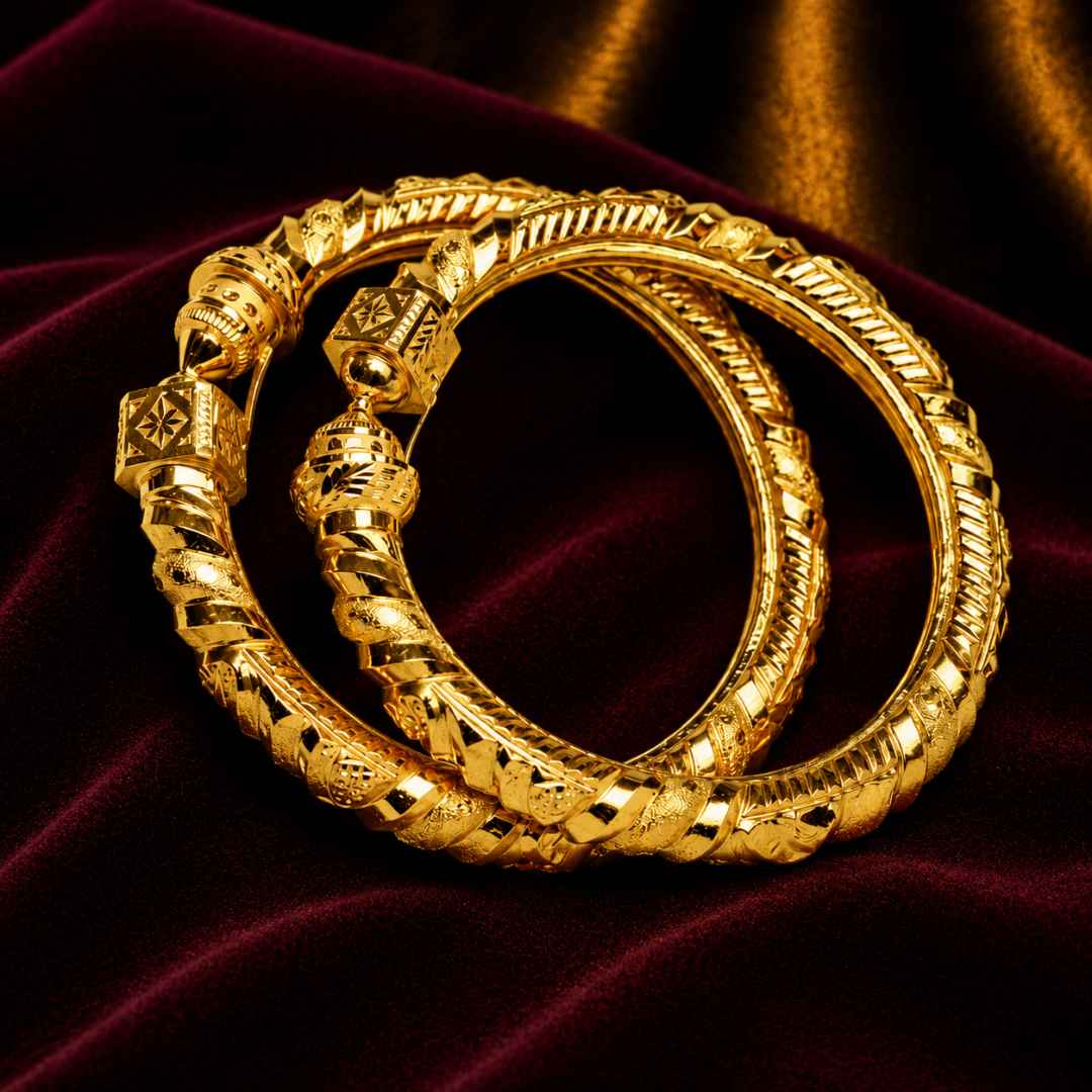 Signature Double Gold Bangles