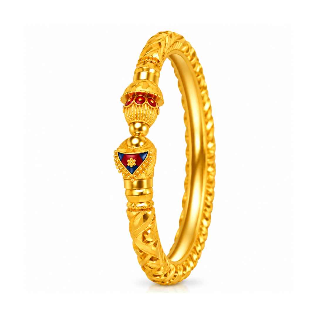 Royal Enamel Gold Bangle