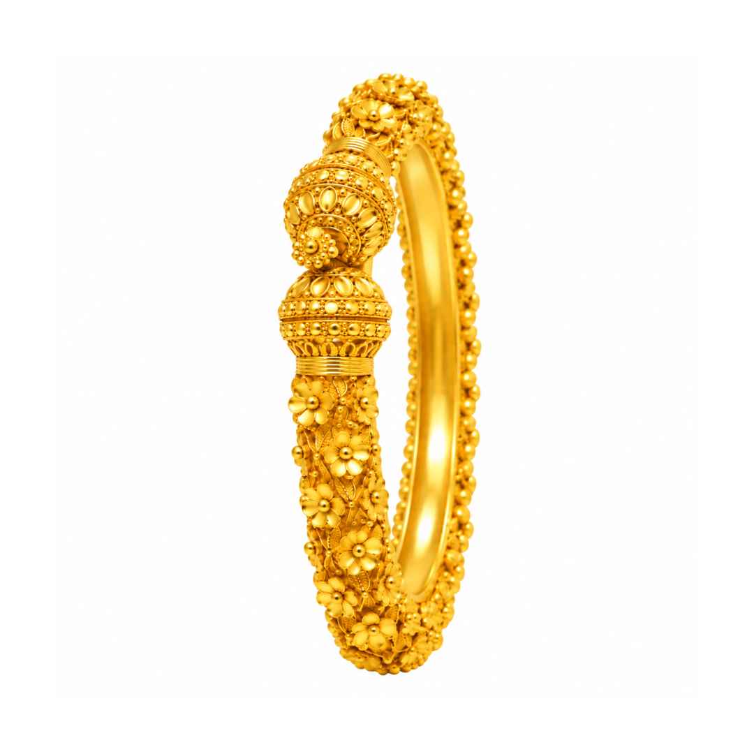 Grand Floral Gold Bangle