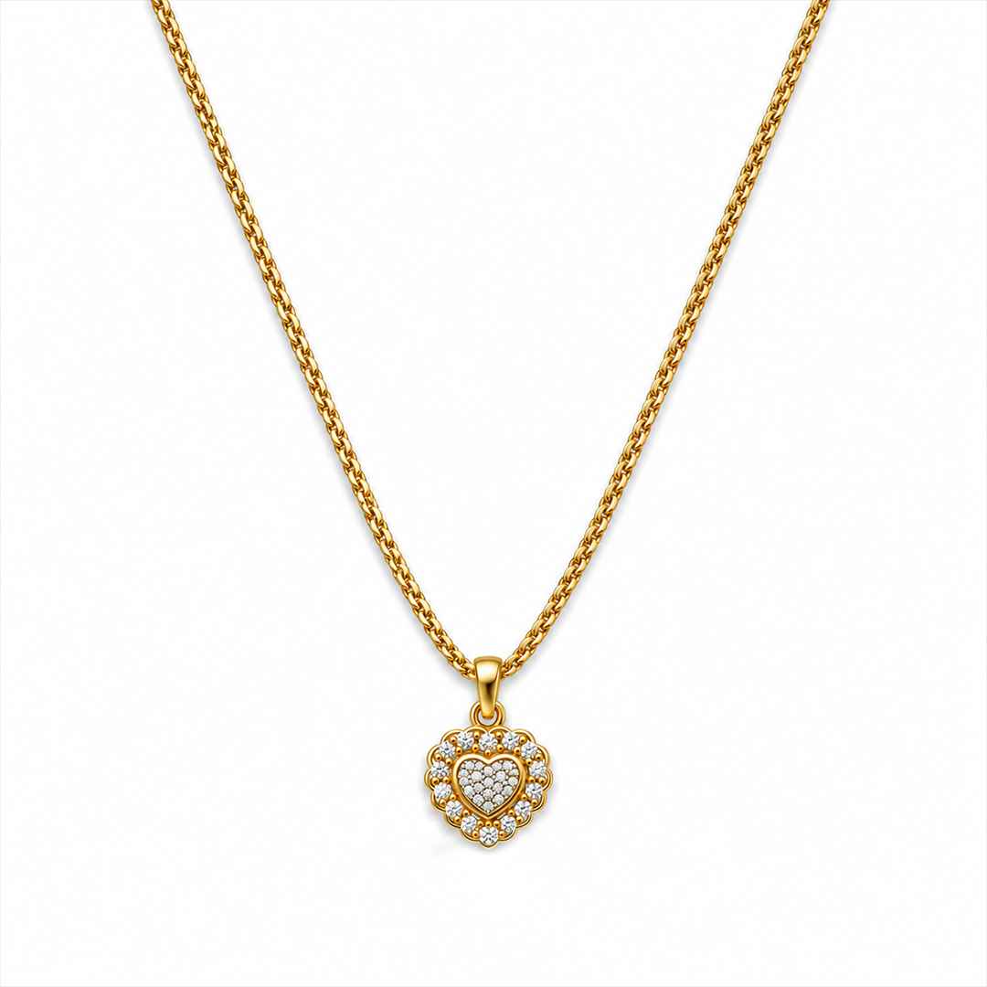 Elegant Heart Diamond Pendant