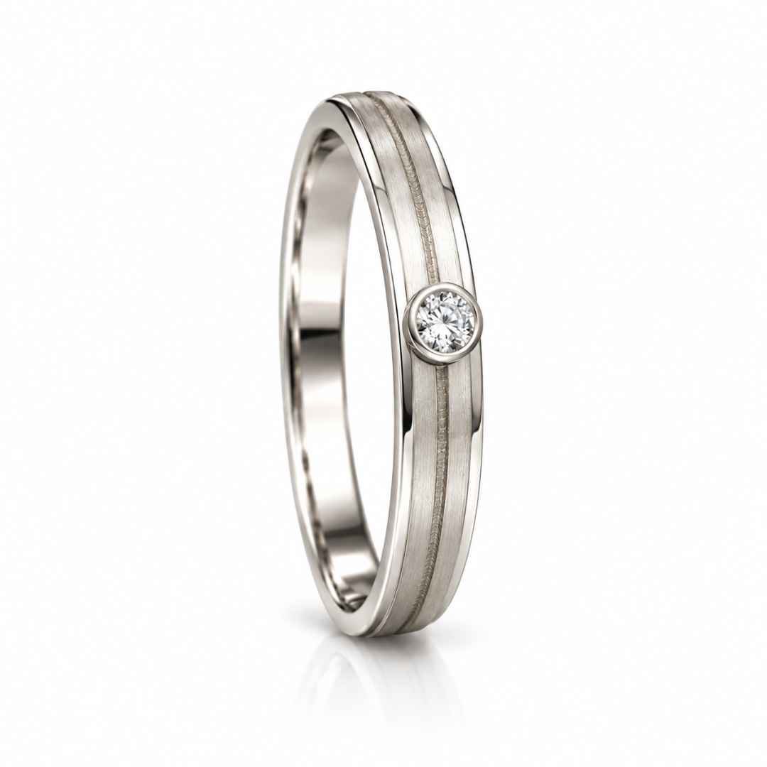 PL Elegant Bezel Solitaire Ring