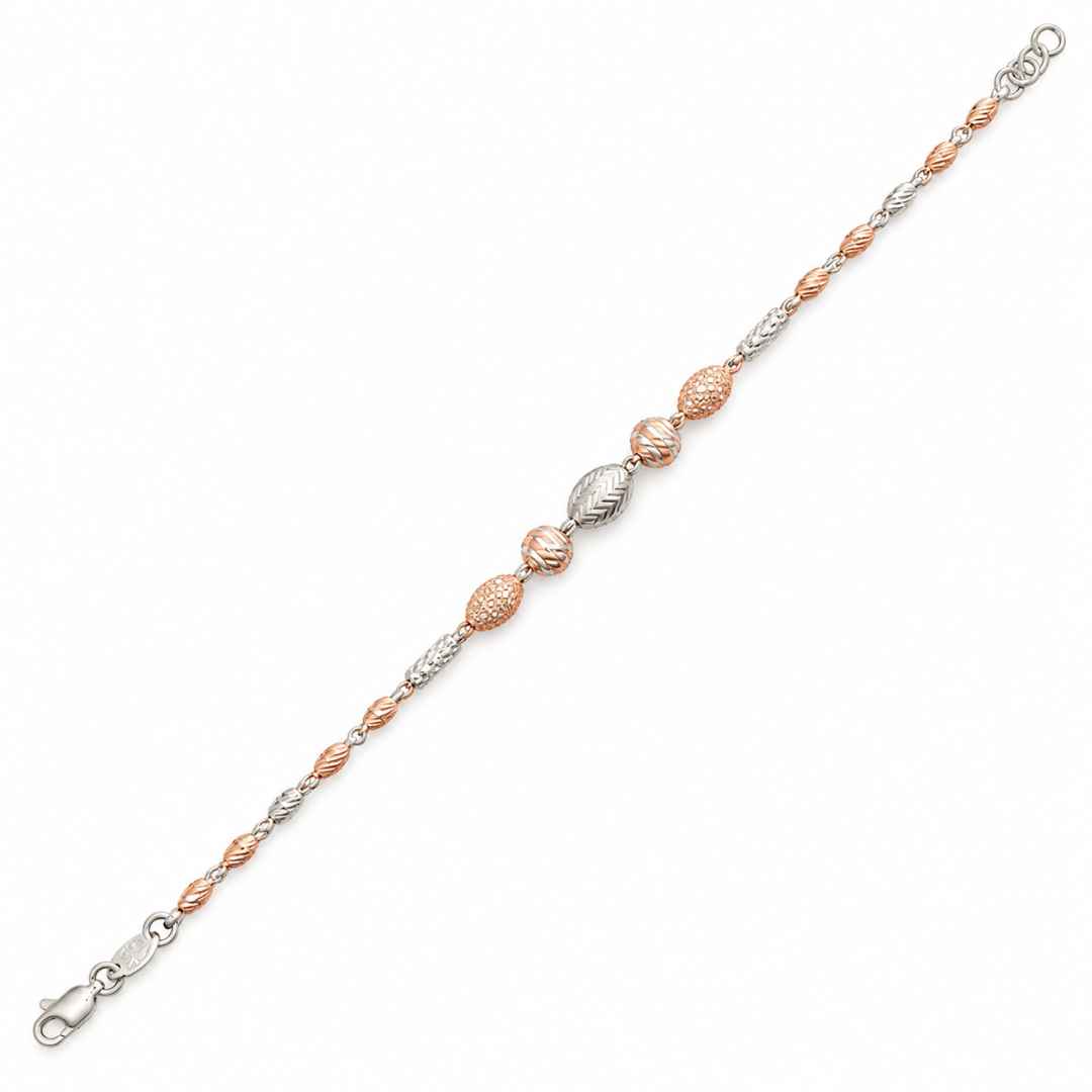 Elegant Rose Gold & Silver Wristlet