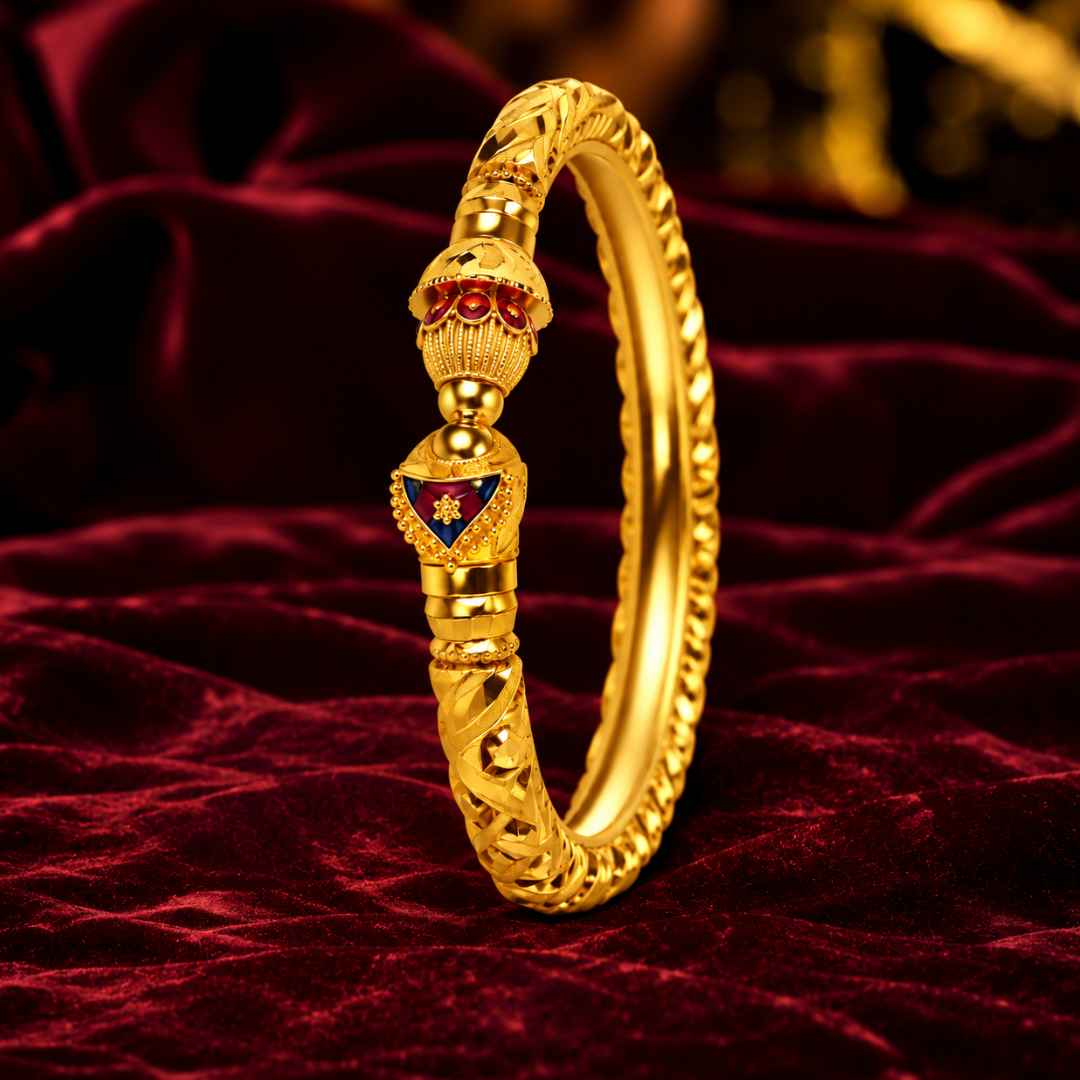Royal Enamel Gold Bangle