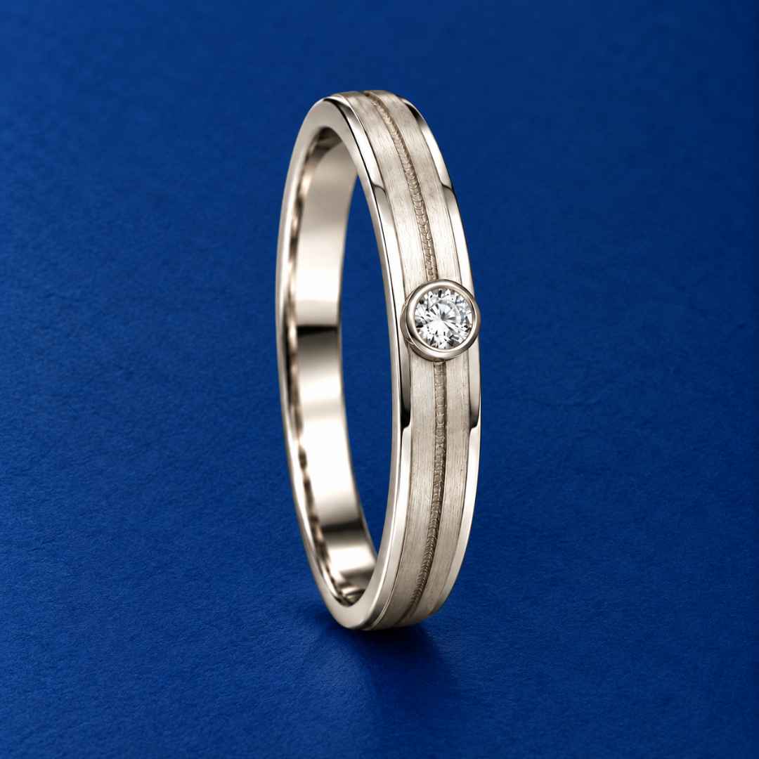 PL Elegant Bezel Solitaire Ring
