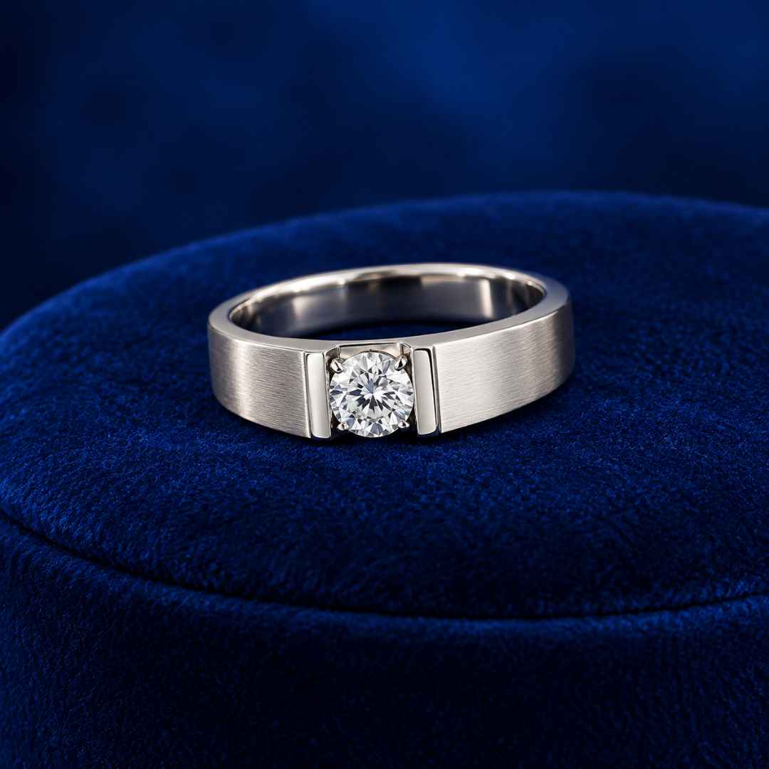 Classic Solitaire Silver Ring