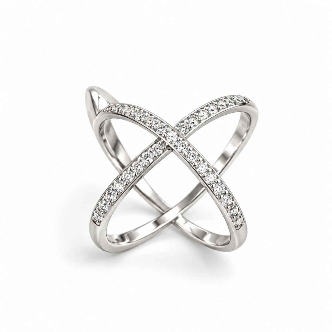 Infinity Cross Silver Ring