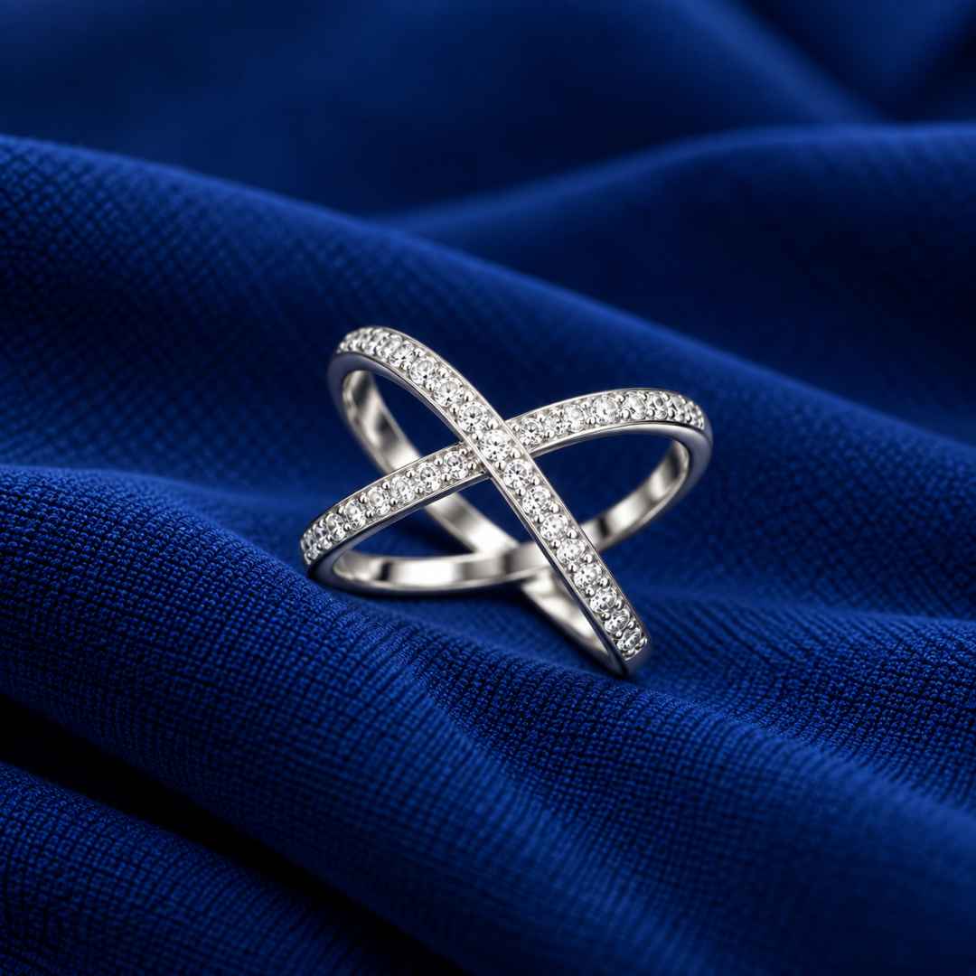 Infinity Cross Silver Ring