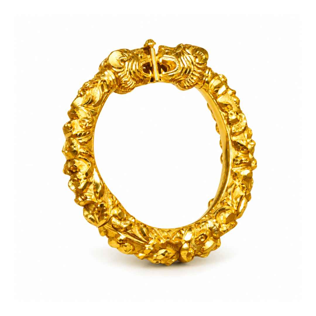 Heritage Peacock Gold Bangle