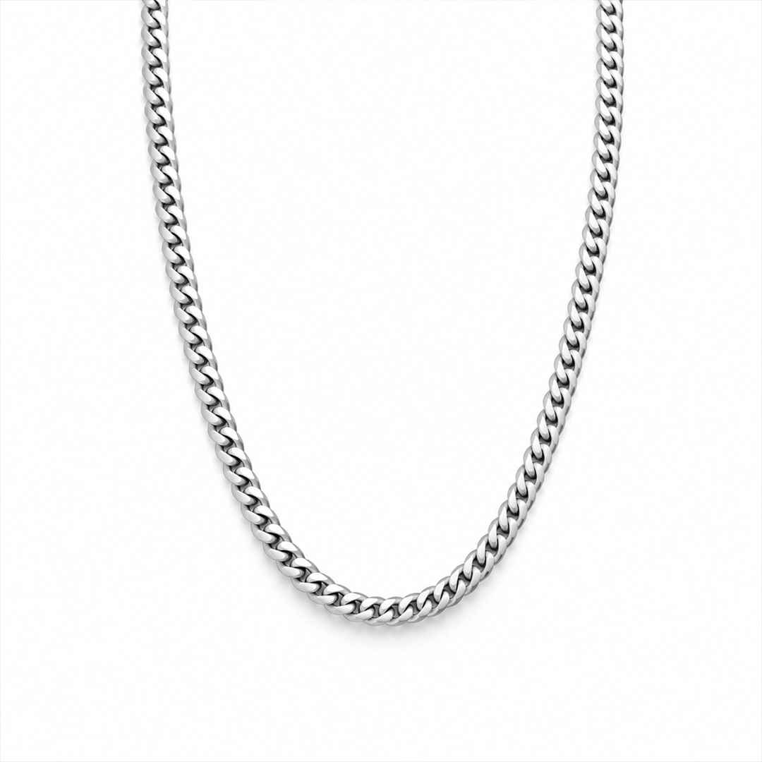 Slim Silver Cuban Link Gents Chain