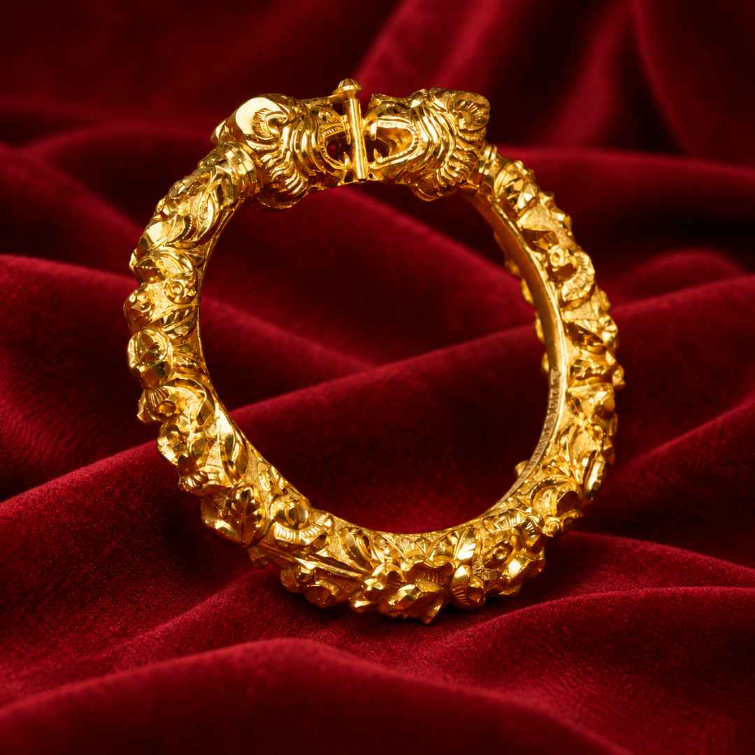 Heritage Peacock Gold Bangle