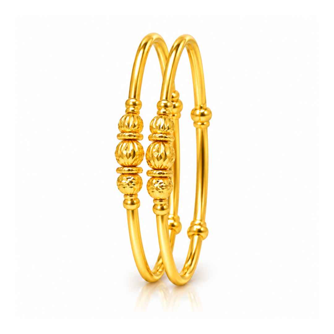 Royal Bloom Gold Baby Bangle