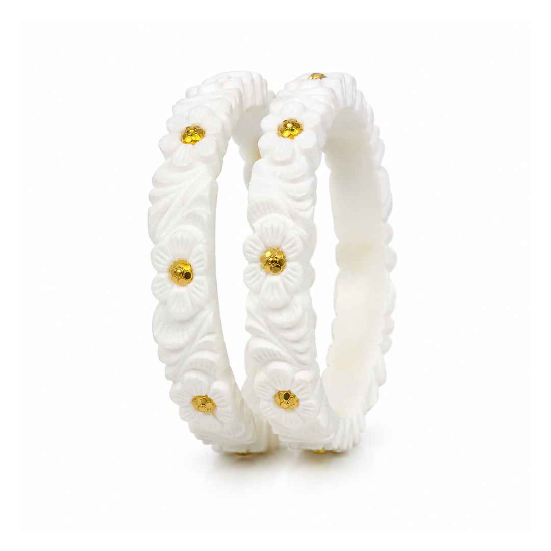 Minimalist Shankha Gold Bangles