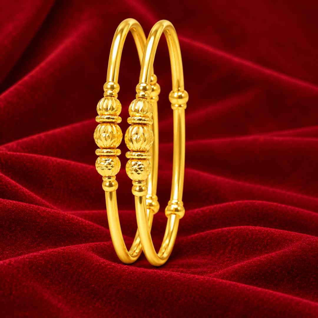 Royal Bloom Gold Baby Bangle