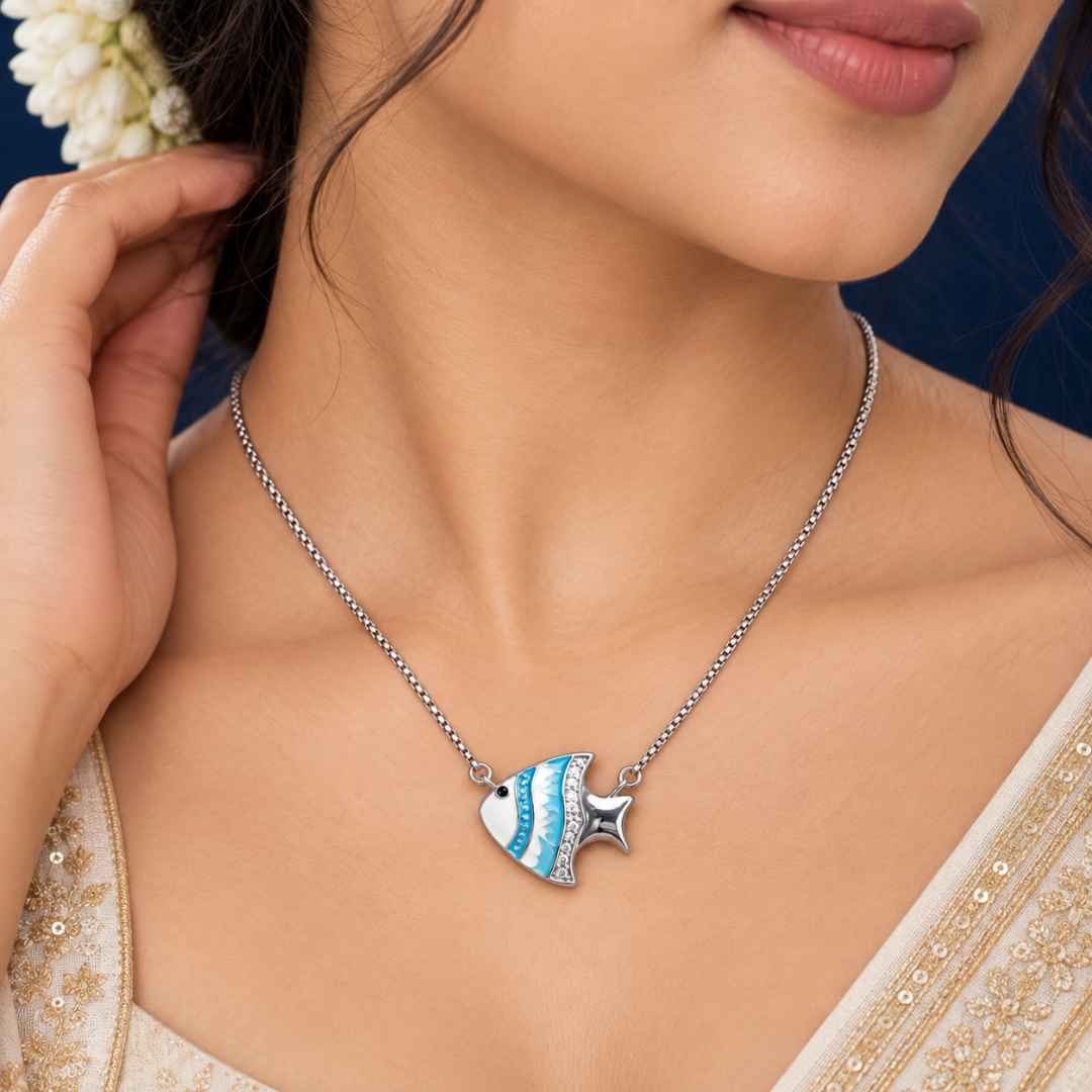 Charming Blue Fish Pendant