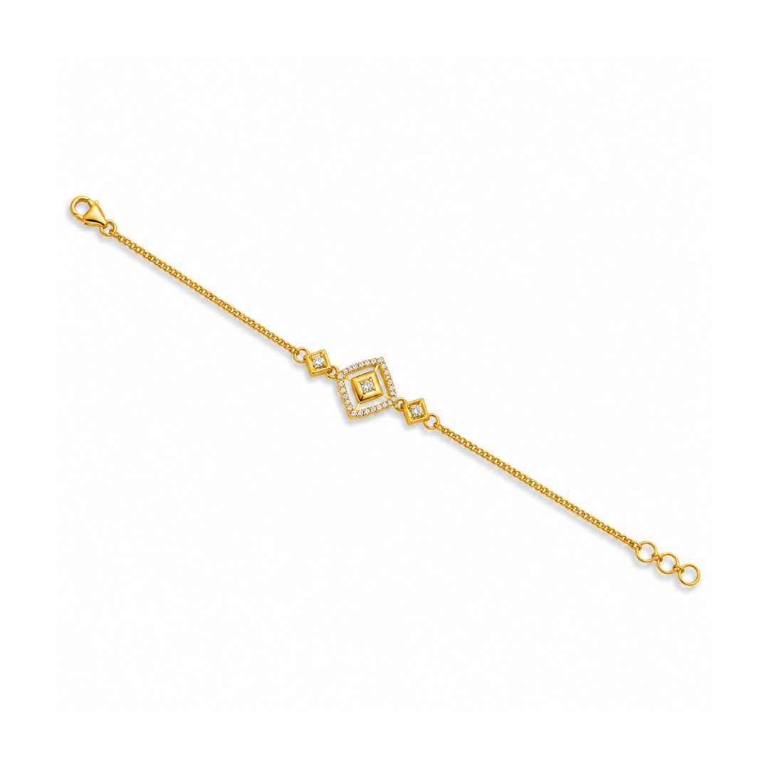 Contemporary Square Diamond Bracelet