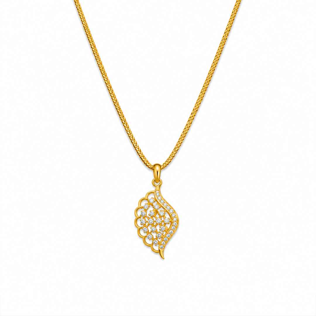 Graceful Paisley Diamond Pendant