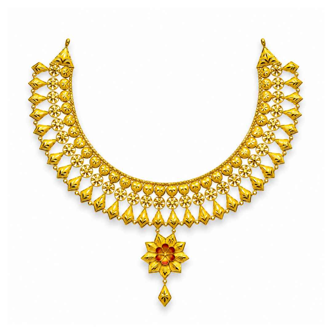 Elegant Floral Pendant Necklace