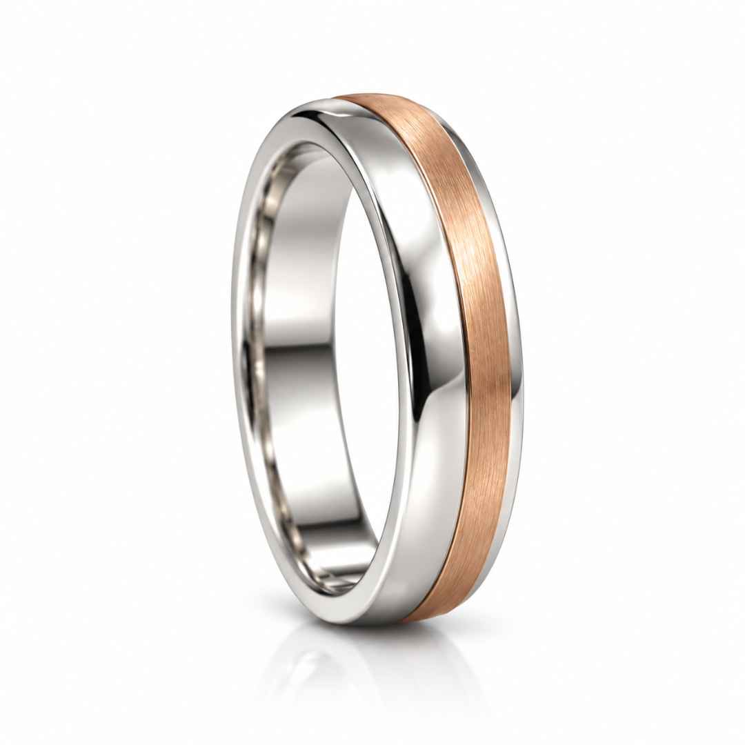 PL Dual-Tone Modern Band Ring