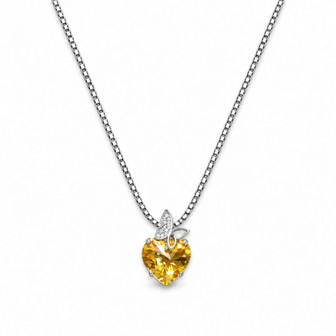 Golden Heart Crystal Pendant