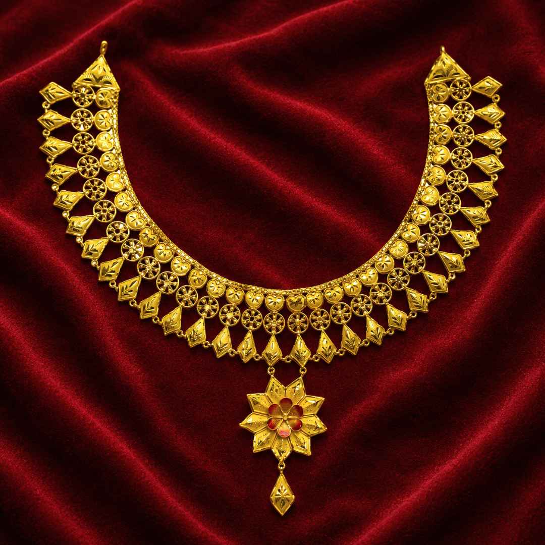 Elegant Floral Pendant Necklace