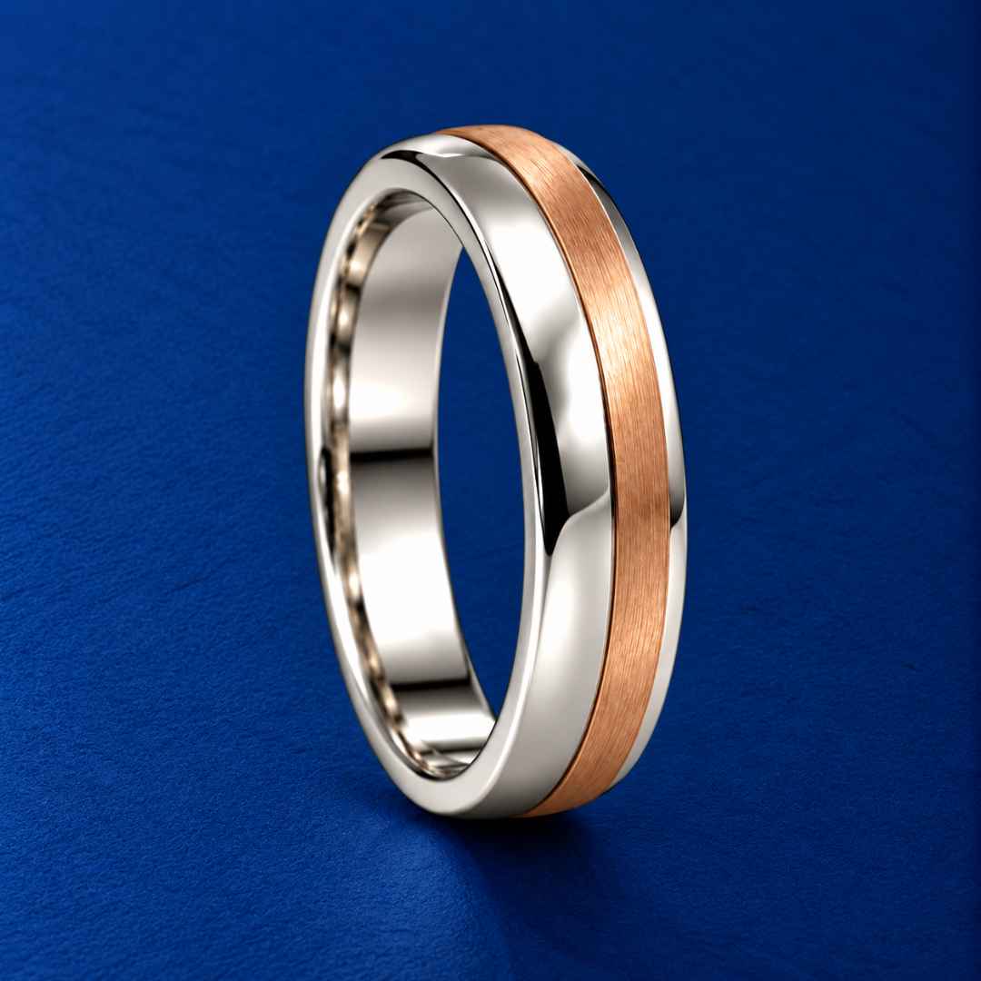 PL Dual-Tone Modern Band Ring