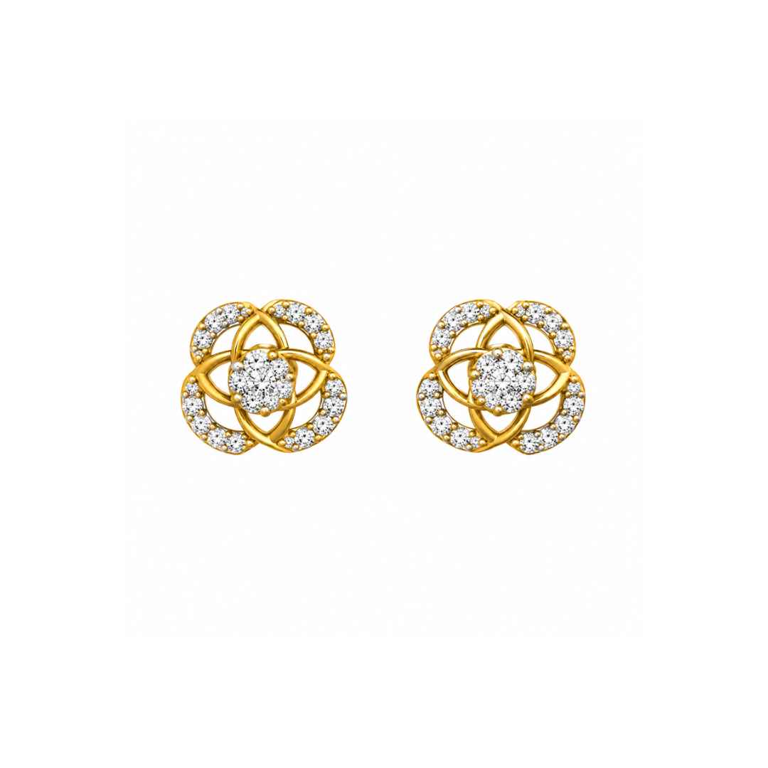 Royal Butterfly Bloom Diamond Earrings