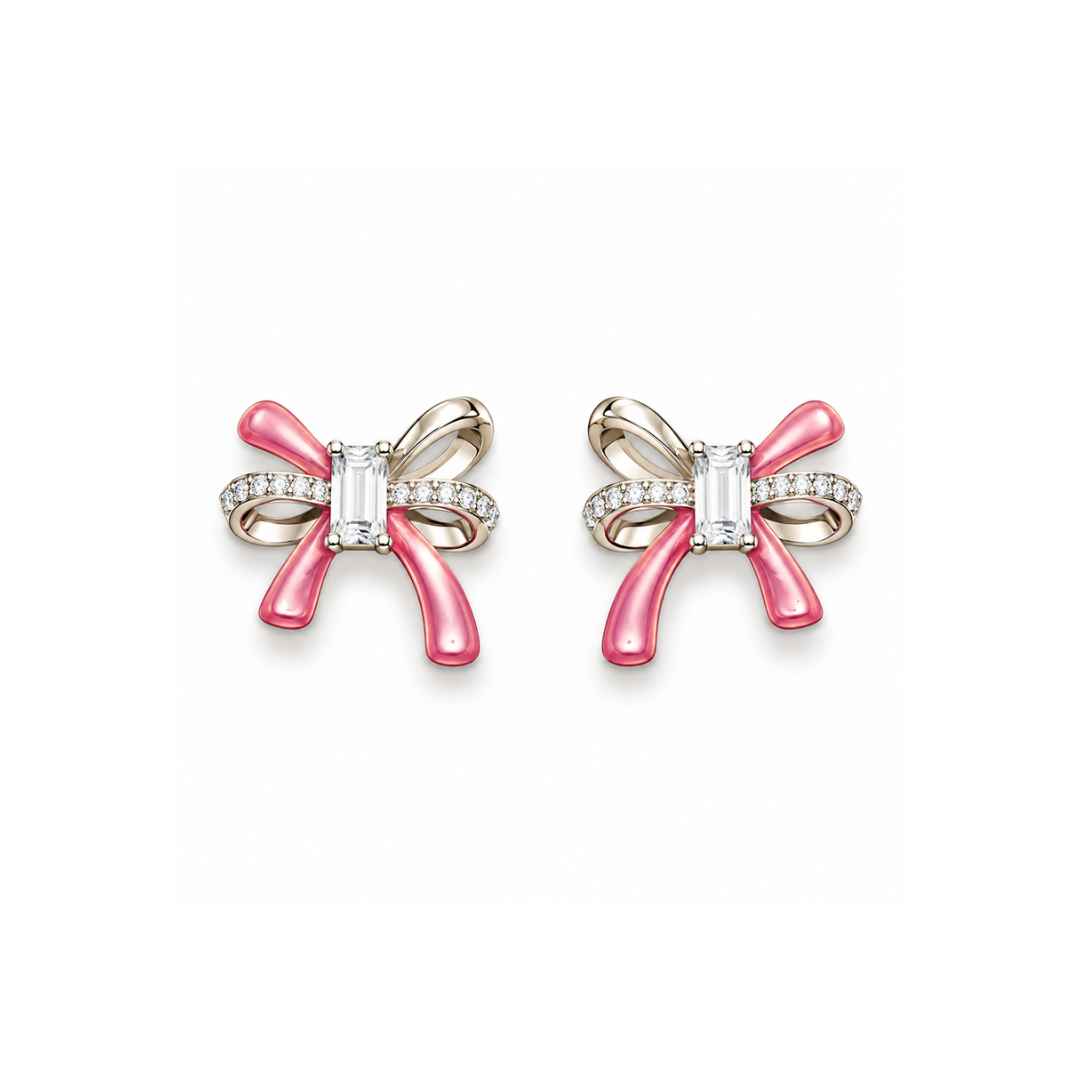 Ornate Butterfly Silver Drop Earrings