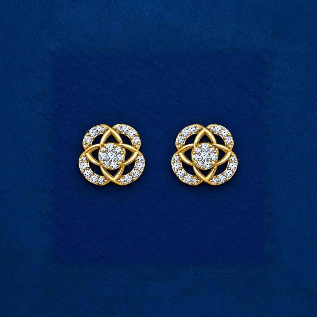 Royal Butterfly Bloom Diamond Earrings