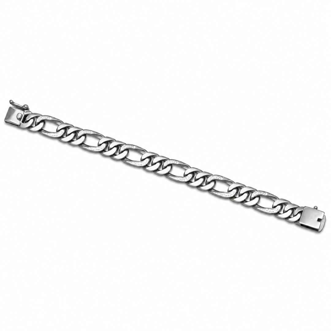 Bold Curb Link Silver Wristlet