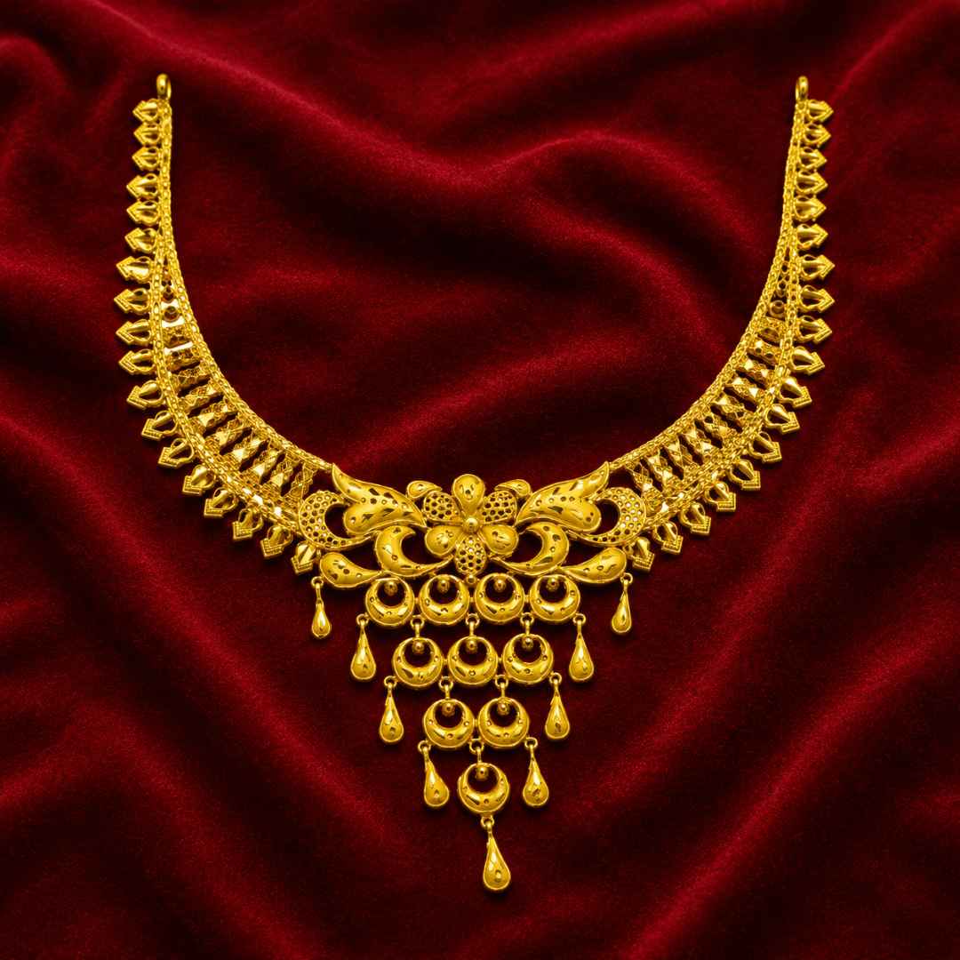 Grand Floral Gold Necklace