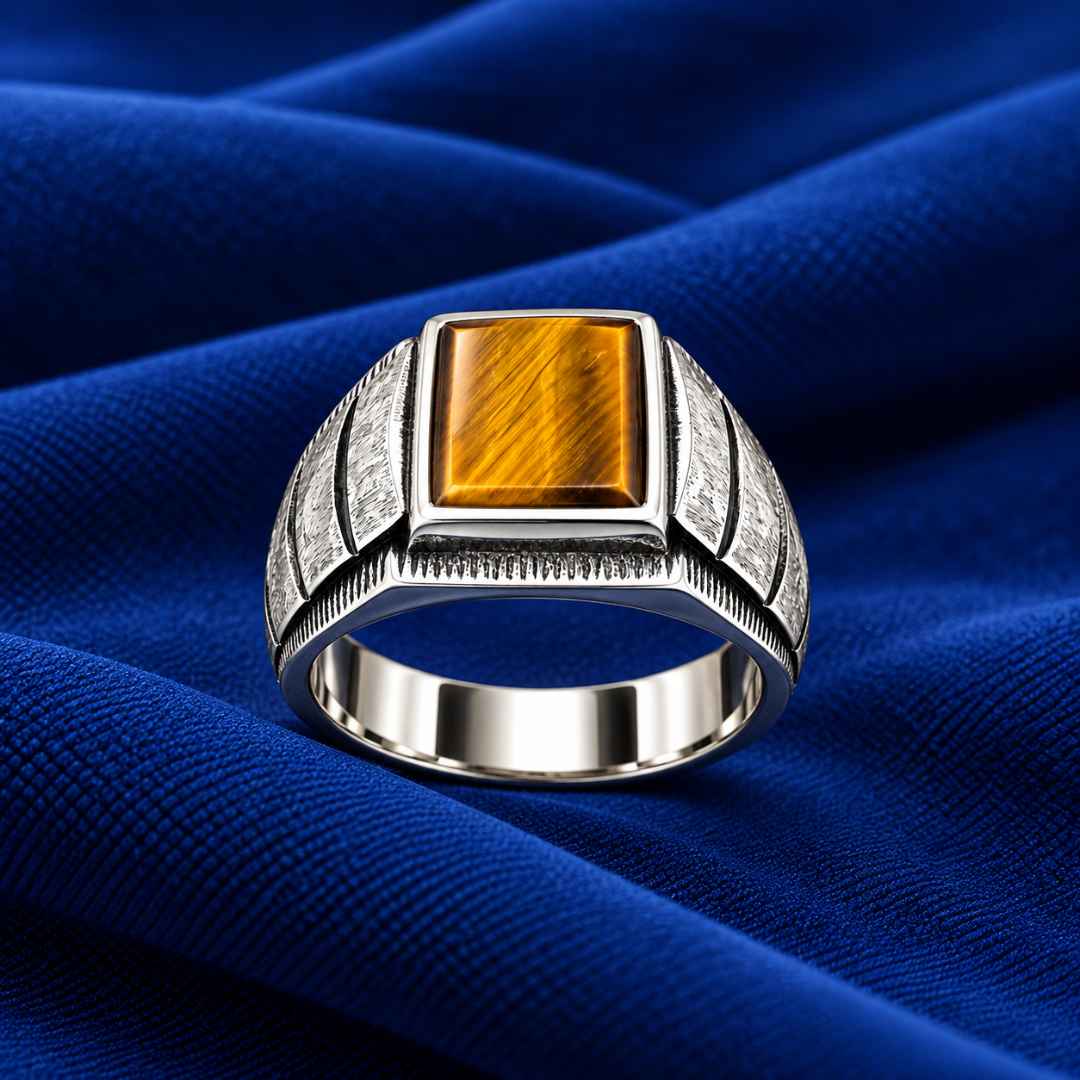 Tiger Eye Silver Ring