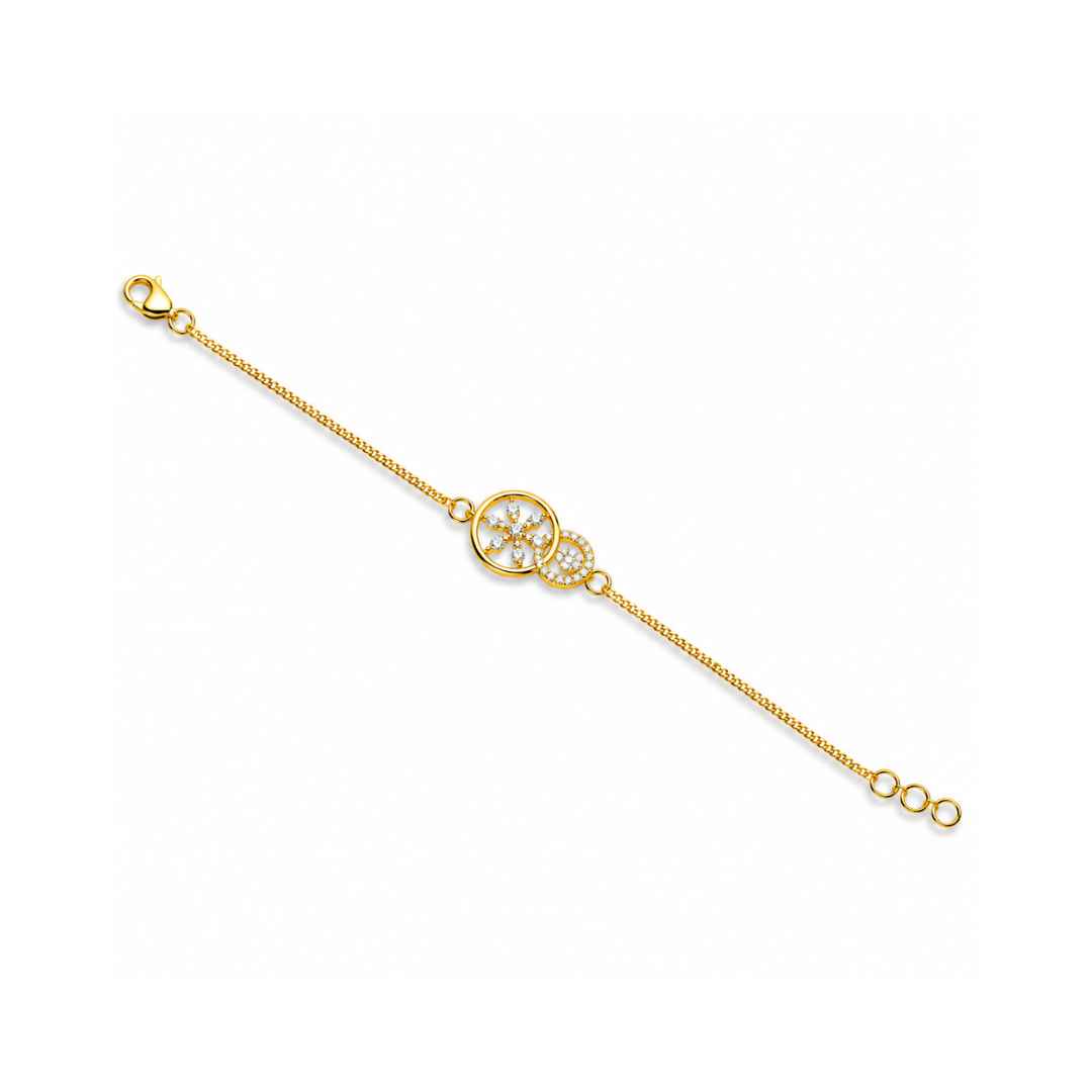 Floral Circle Diamond Bracelet