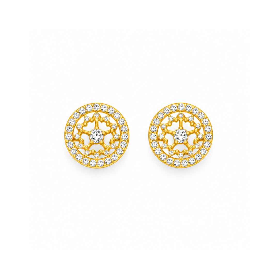 Royal Lotus Petal Diamond Earrings
