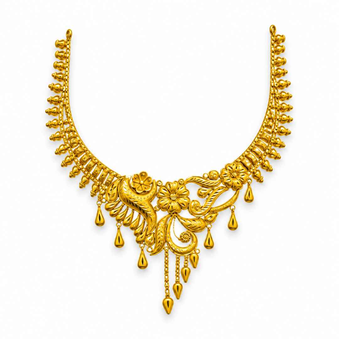 Heritage Drop Gold Necklace