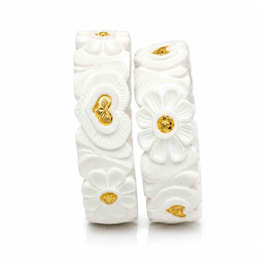 Elegant Shankha Gold Bangles