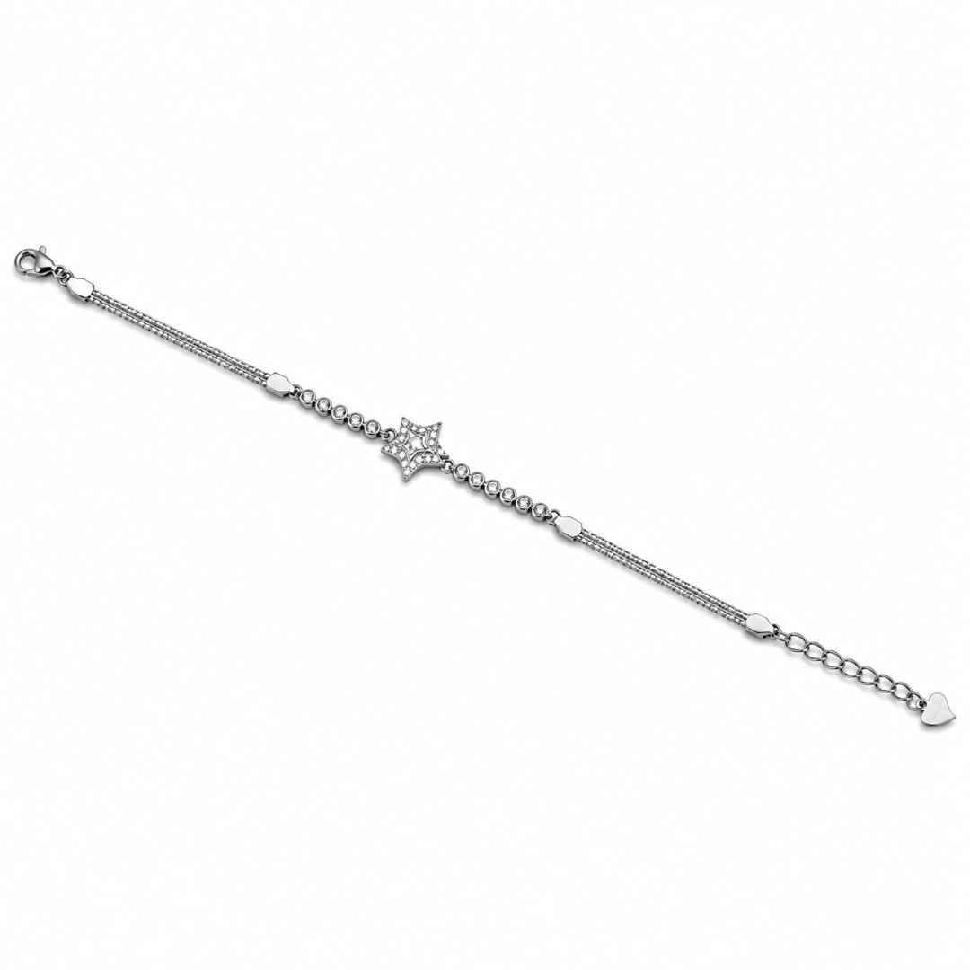 Star Charm Silver Wristlet