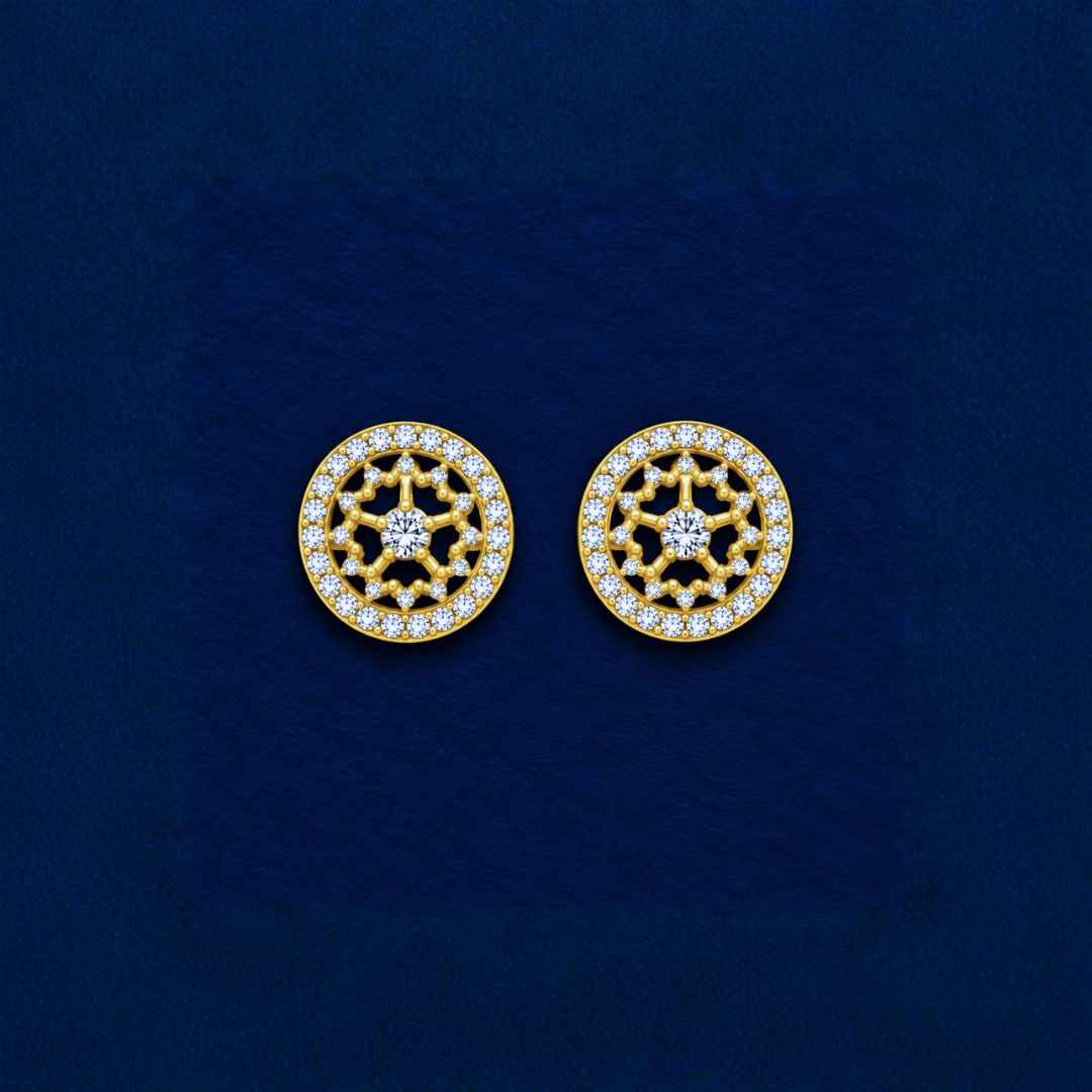Royal Lotus Petal Diamond Earrings