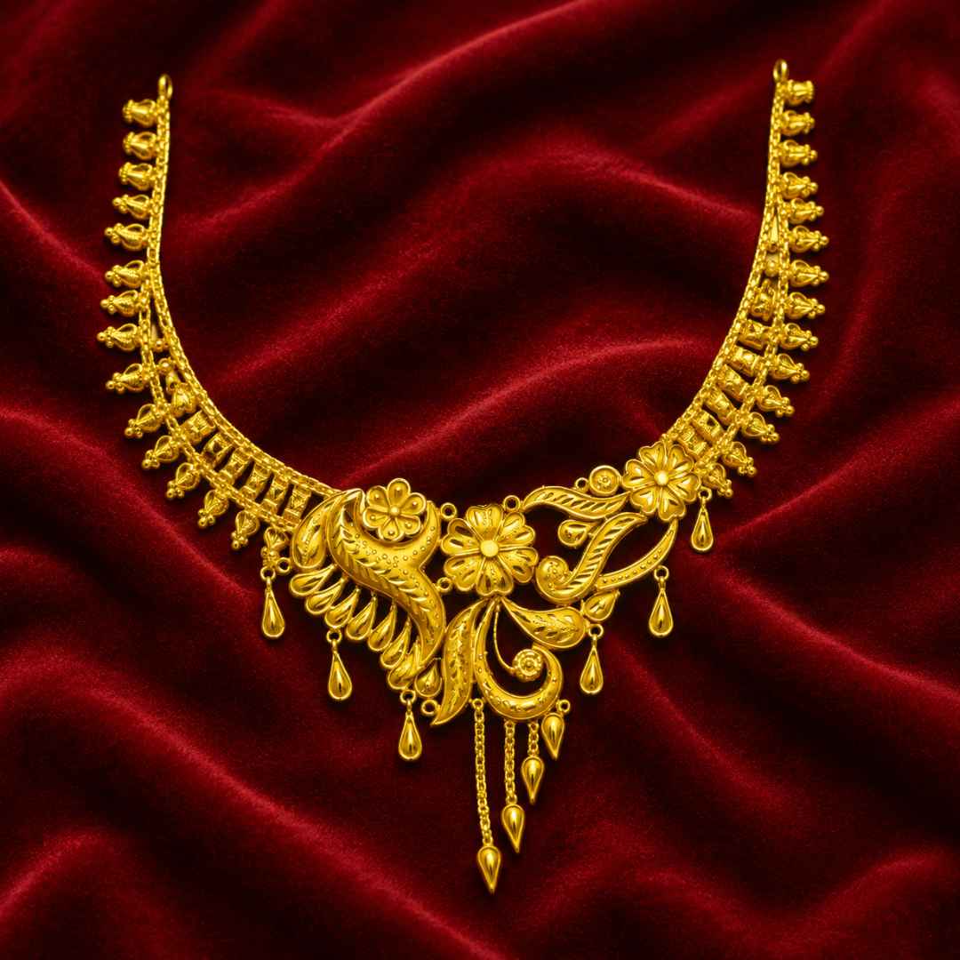 Heritage Drop Gold Necklace