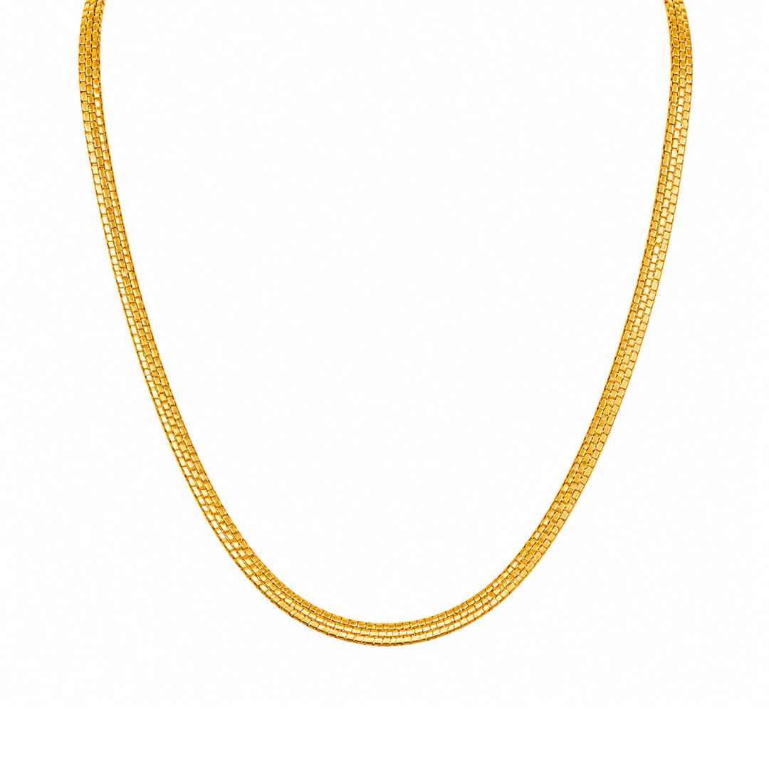 Delicate Texture Gold Chain