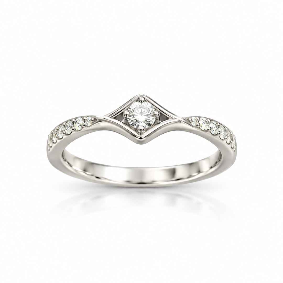 PL Floral Halo Diamond Ring