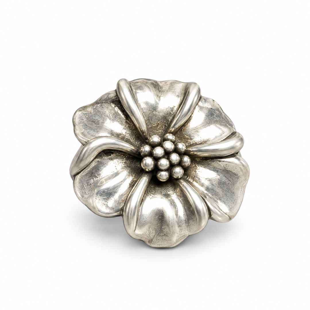 Floral Silver Ring
