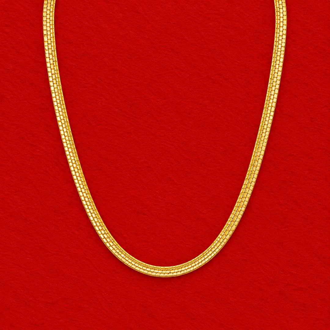 Delicate Texture Gold Chain