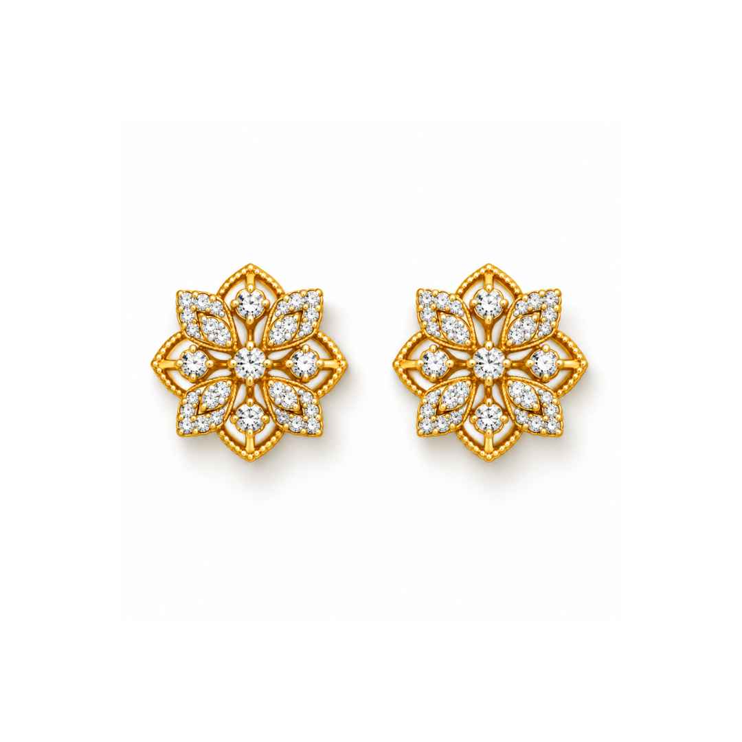 Imperial Floral Bloom Diamond Earrings