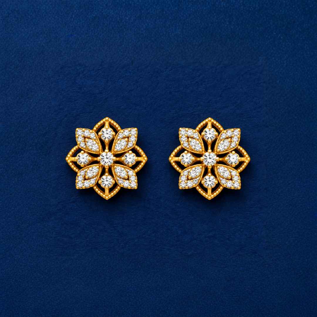 Imperial Floral Bloom Diamond Earrings